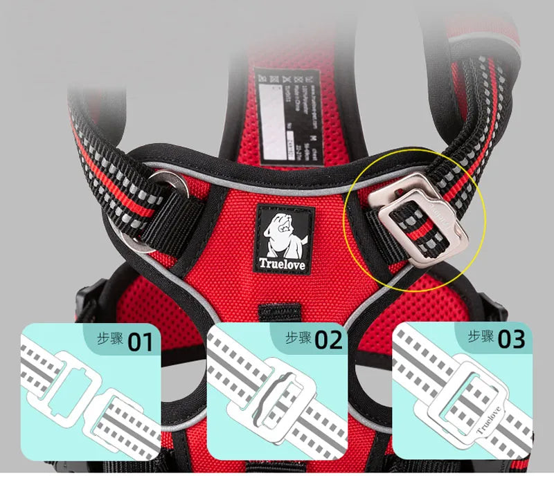 Truelove No-Pull Dog Harness NZ | Front Nylon Adjustable Safety Vest for Small & Large Dogs – PawNest