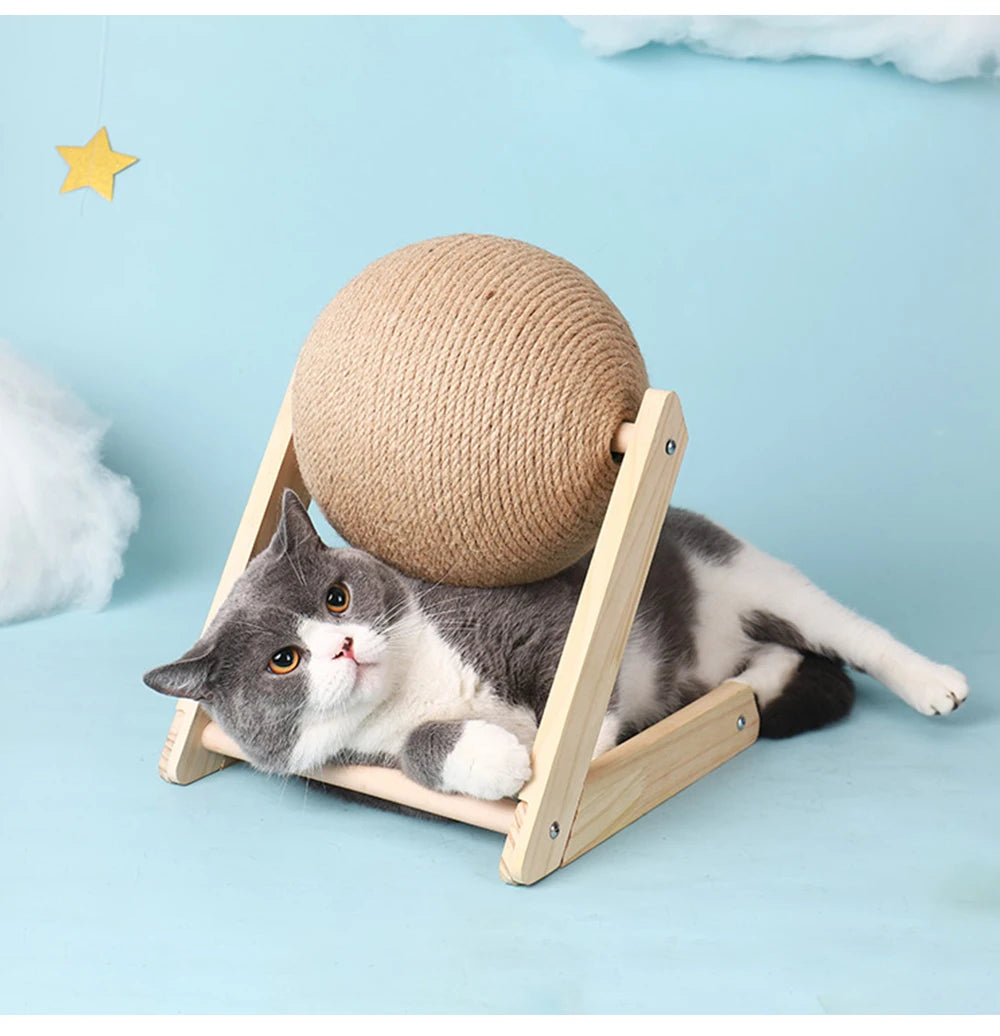 Cat Scratching Ball Toy NZ | Sisal Rope Claw Grinder & Durable Cat Scratcher – PawNest
