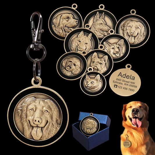 Engraved Dog ID Tag – Personalized Metal Pet Name Tags