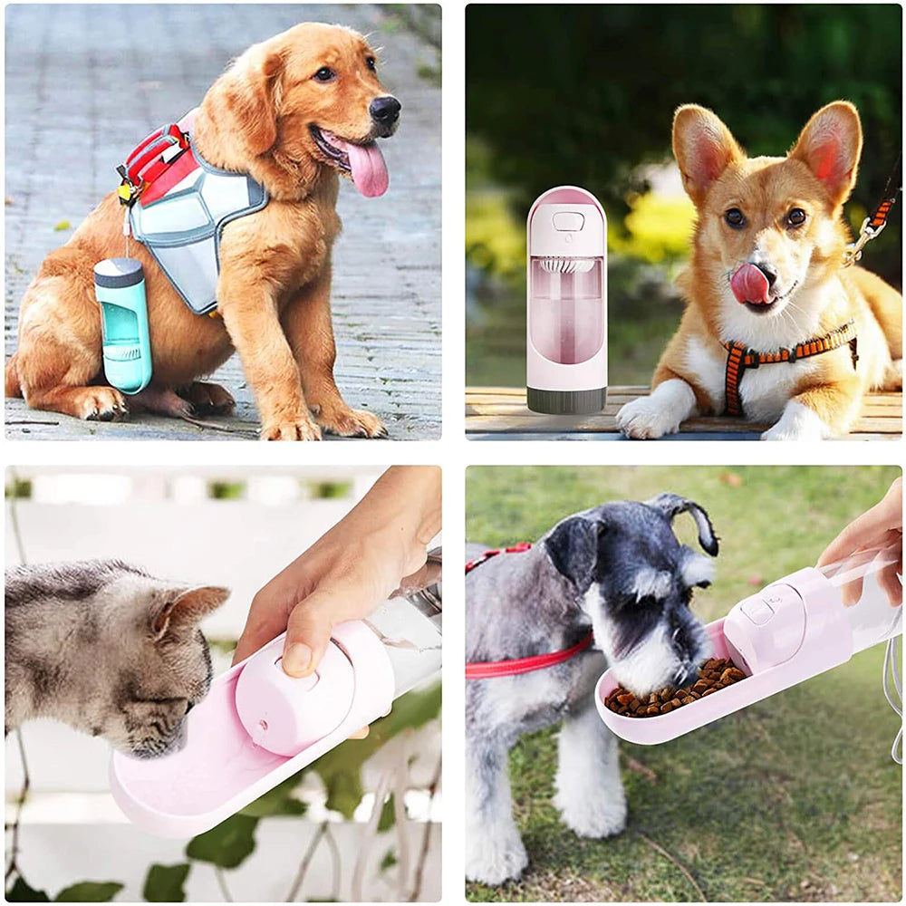 Portable Pet Water Bottle – Travel Feeder for Dogs & Cats