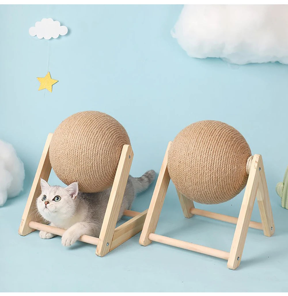 Cat Scratching Ball Toy NZ | Sisal Rope Claw Grinder & Durable Cat Scratcher – PawNest