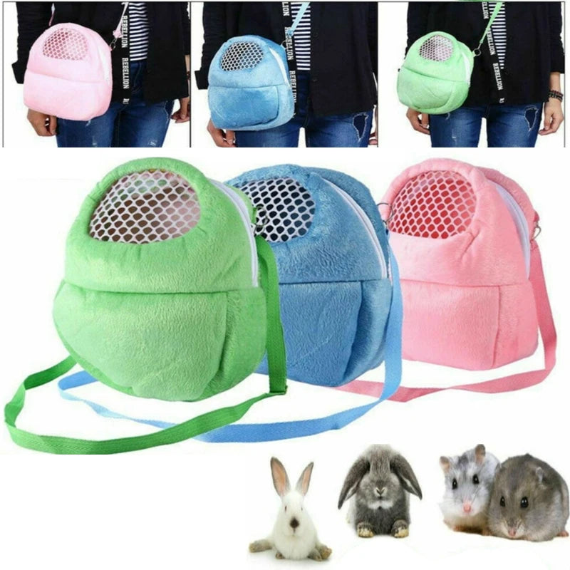 Small Animal Carrier Bag NZ | Breathable Travel Cage for Rabbit, Hamster, Chinchilla, Guinea Pig & Pet Rat – Warm & Portable