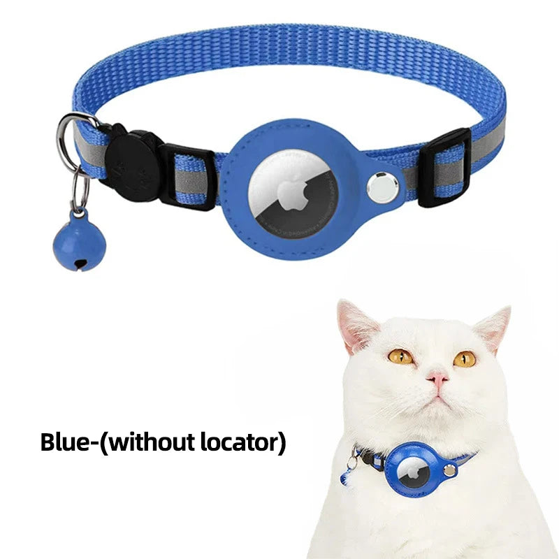 Airtag Reflective GPS Pet Collar with Bell – Real-Time Tracker