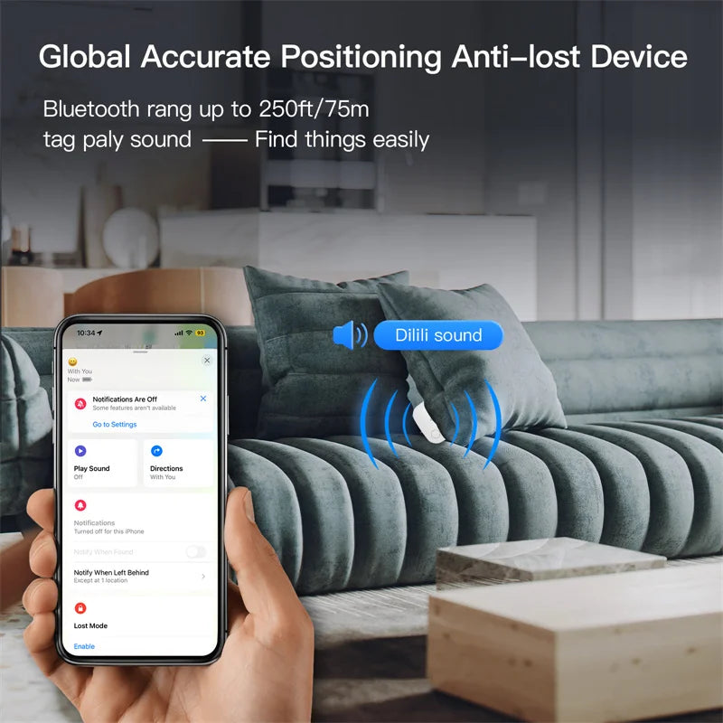 Mini Bluetooth GPS Tracker NZ | Smart Anti-Lost Finder for Pets, Kids, Wallets & Keys – Find My App Compatible – PawNest