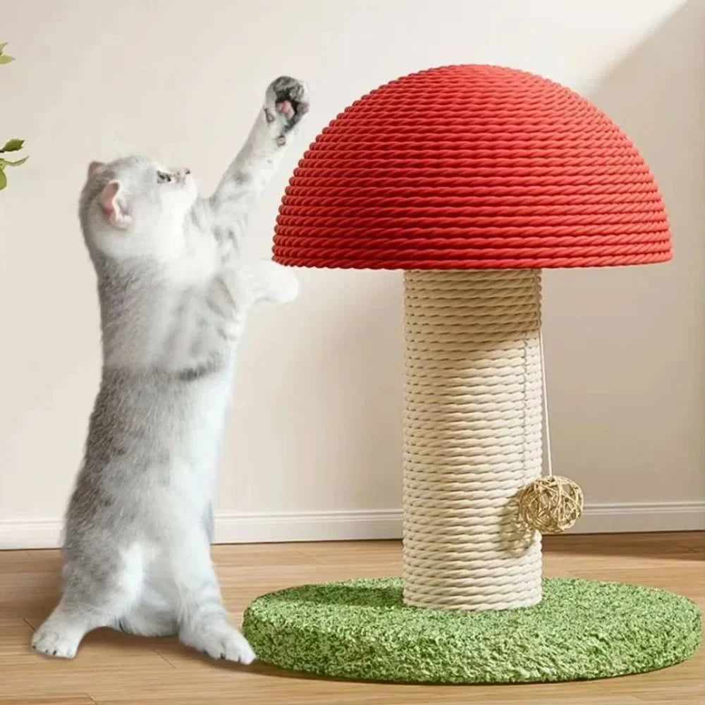 Mushroom Cat Scratching Tree NZ | Wear-Resistant Climbing Tower & Scratching Post for Kittens – PawNest