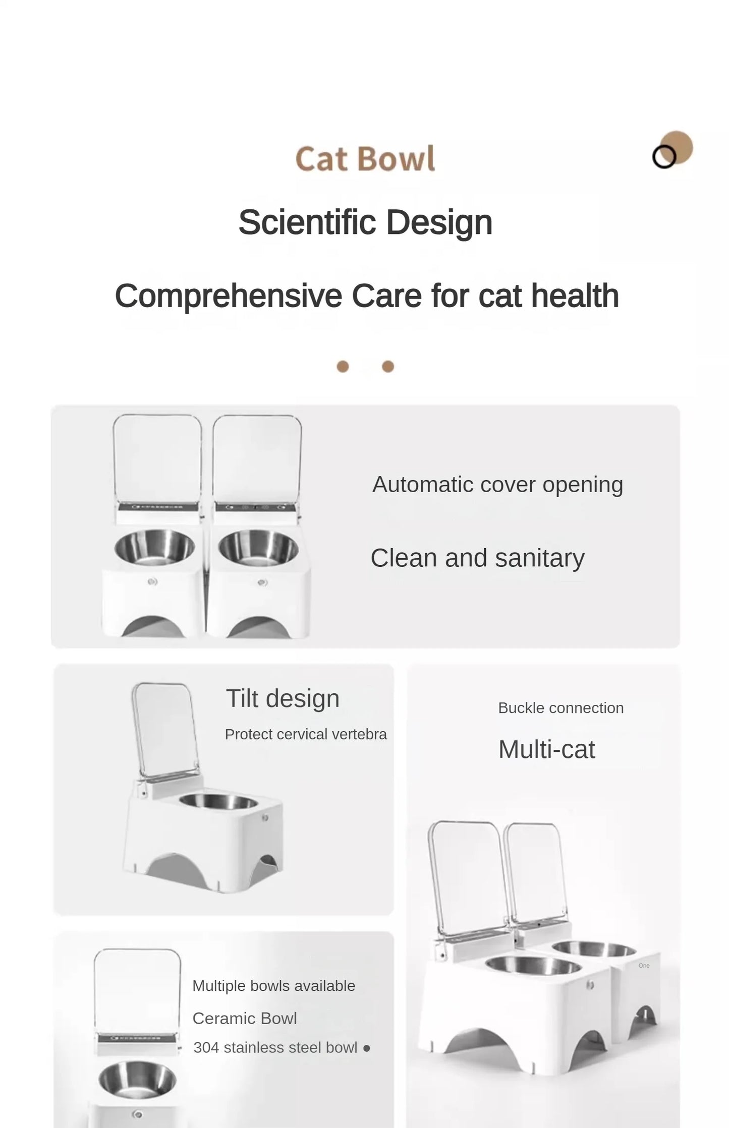 Smart Cat Bowl Feeder NZ | Infrared Sensor Auto-Open Pet Food Dispenser – PawNest