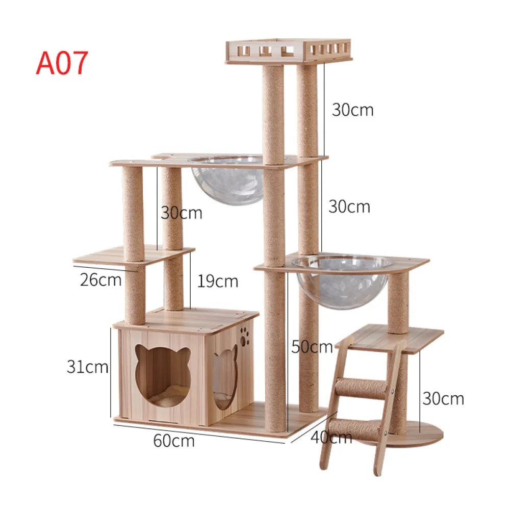 Large Indoor Cat Tree NZ | Tall Multi-Level Tower with Claw Grinding & Scratching Posts – PawNest