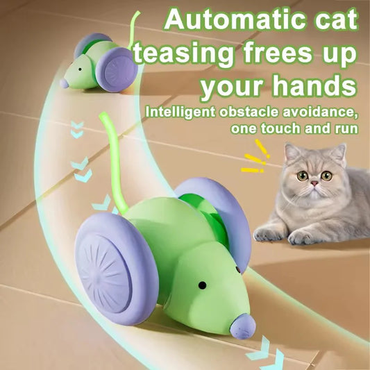 Smart Interactive Cat Toy Mouse – Durable, Obstacle Avoidance