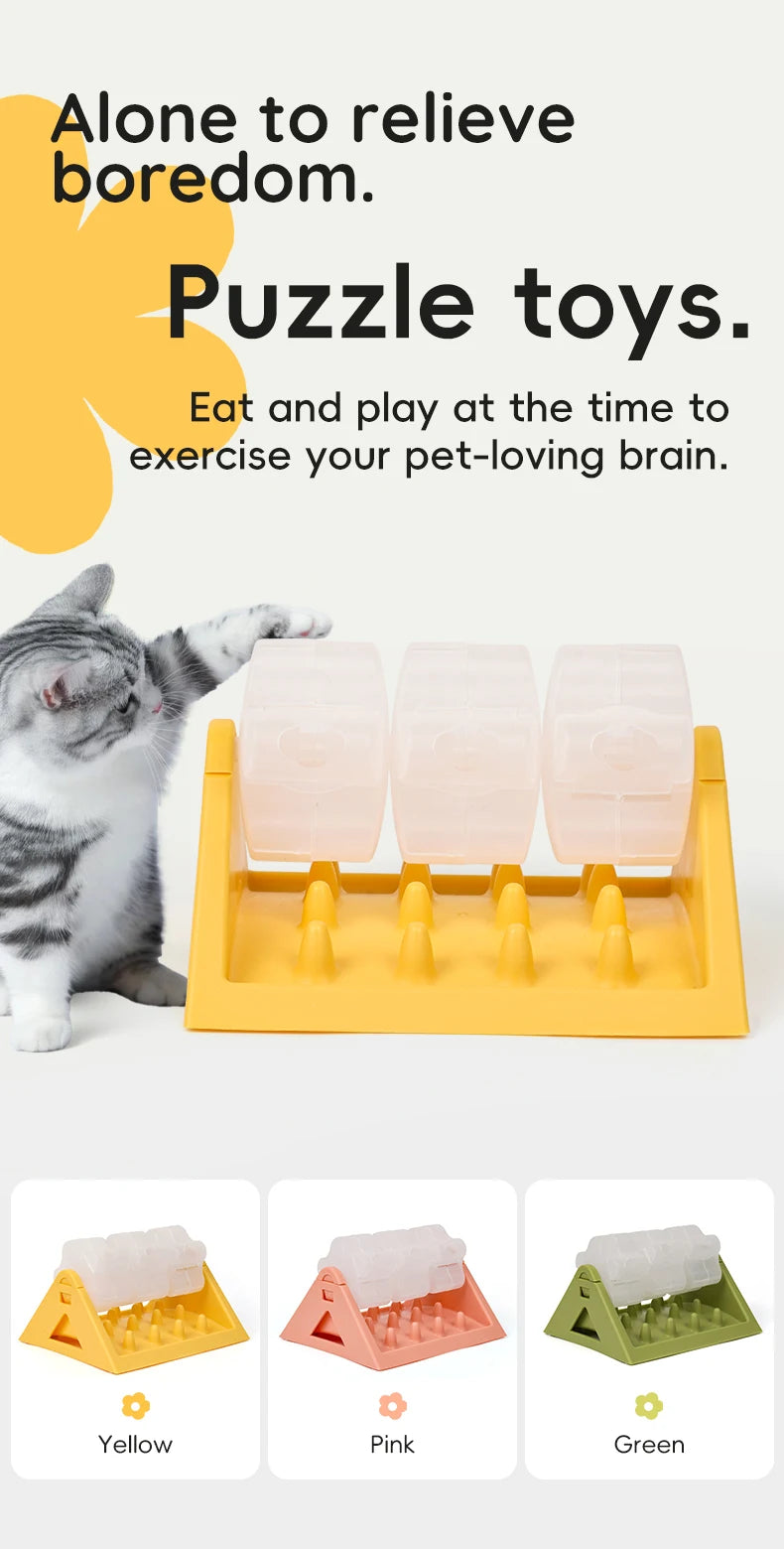 Slow Feeder Dog Puzzle Feeder NZ | Interactive Treat Dispenser & Rotating Food Toy for Dogs & Cats – PawNest