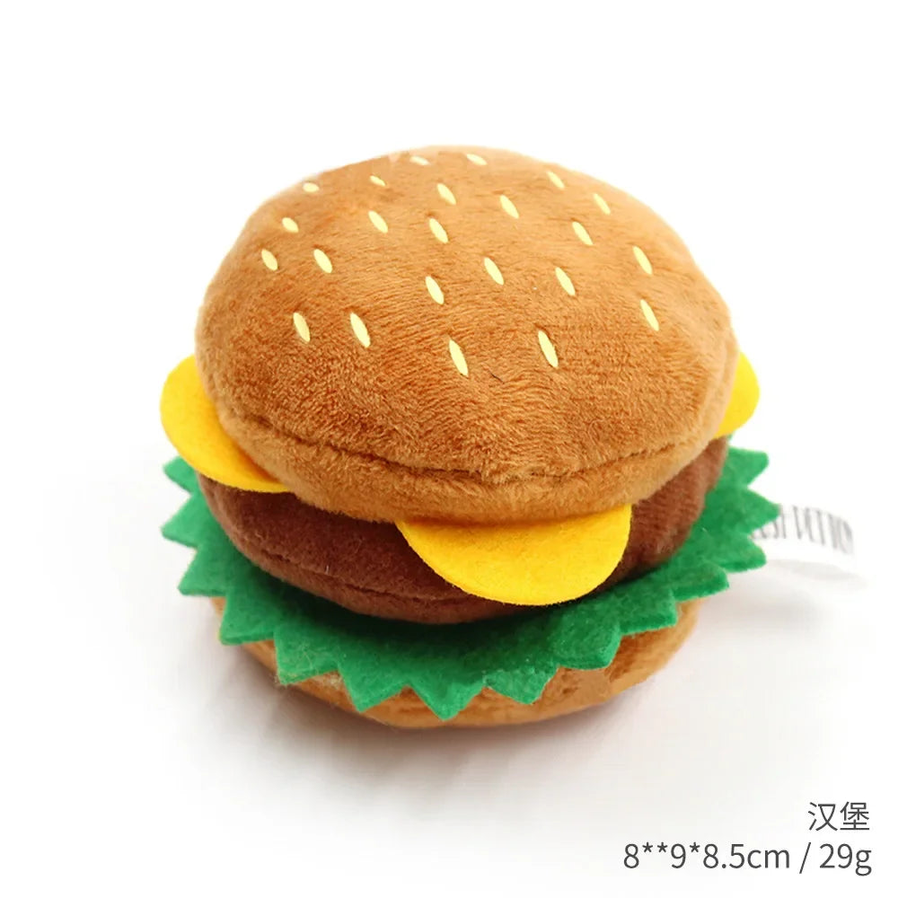 Food-Shaped Plush Squeaky Dog Toys NZ | Ice Cream, Fries & Burger Chew Toys – PawNest