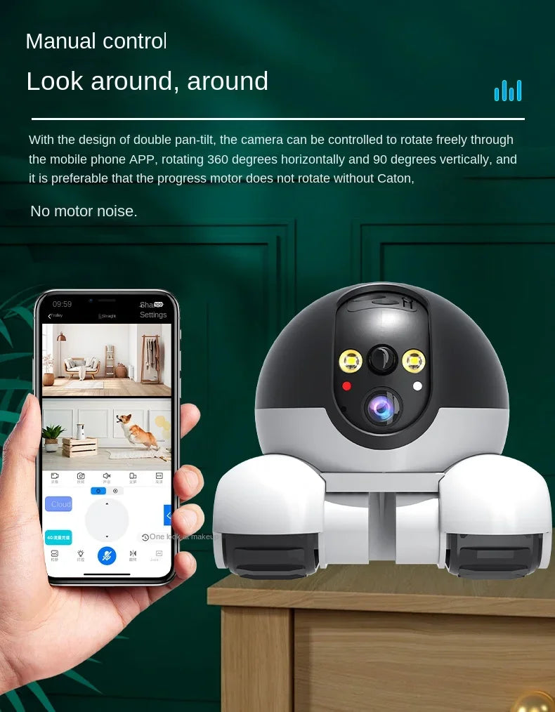 4K WiFi Pet & Baby Camera – 4MP IP CCTV, 2-Way Audio, Night Vision