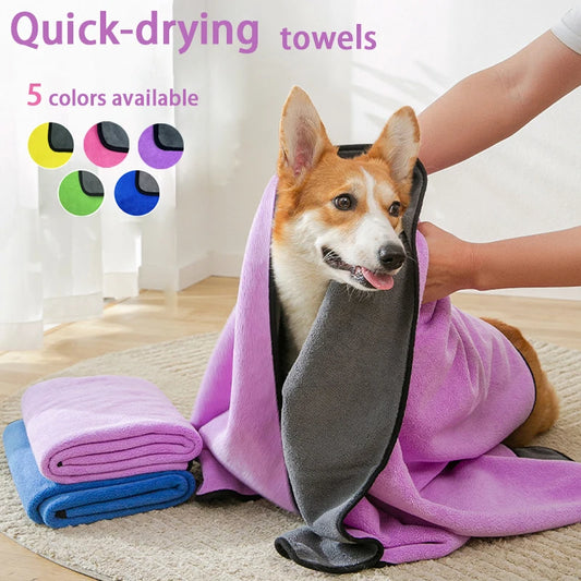 Quick-Dry Pet Towel NZ | Soft & Absorbent Dog & Cat Bath Robe – PawNest