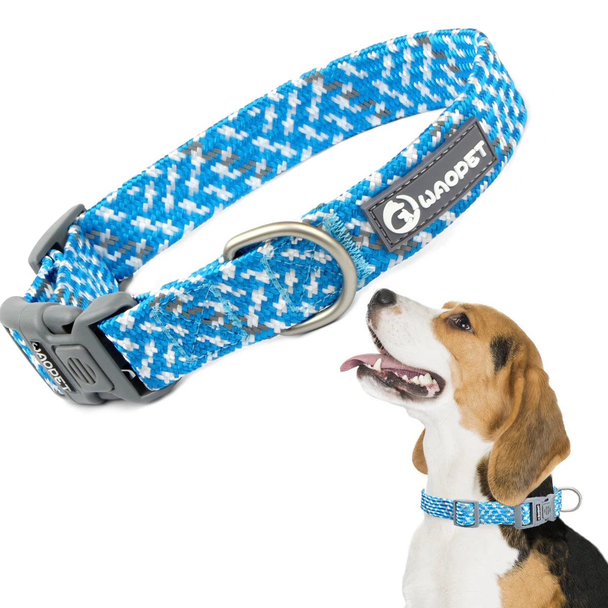 Reflective Adjustable Dog Collar – Anti-Lost Military Design