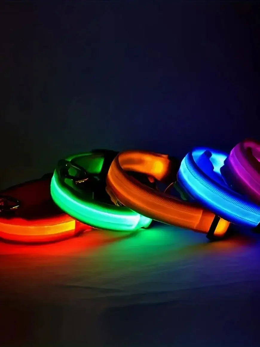 Reflective LED Dog Collar – Night Safety for Small & Medium Dogs