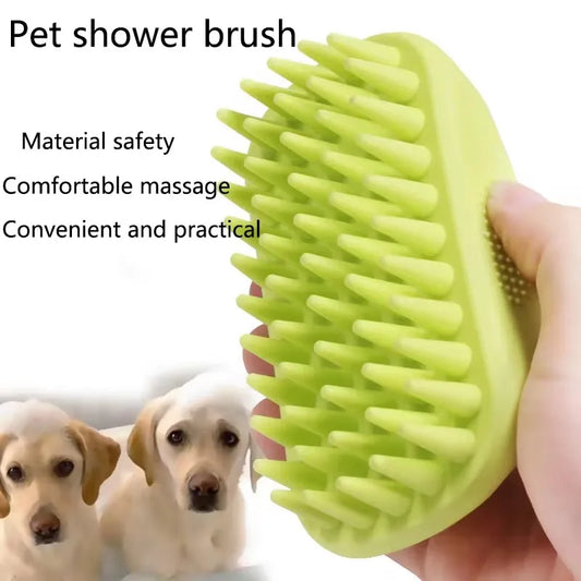 Pet Bath Brush & Rubber Comb – Grooming & Hair Removal for Dogs & Cats | Massage Glove Cleaner | PawNest NZ