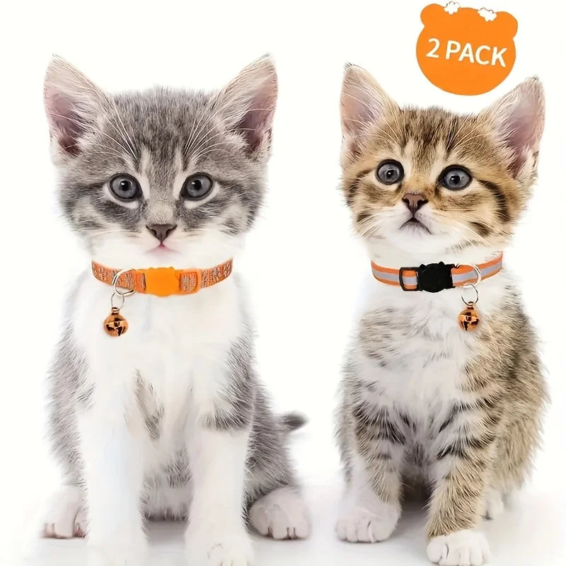 2pcs Reflective Pet Collars – Night Safety Dog & Cat Collars | PawNest NZ