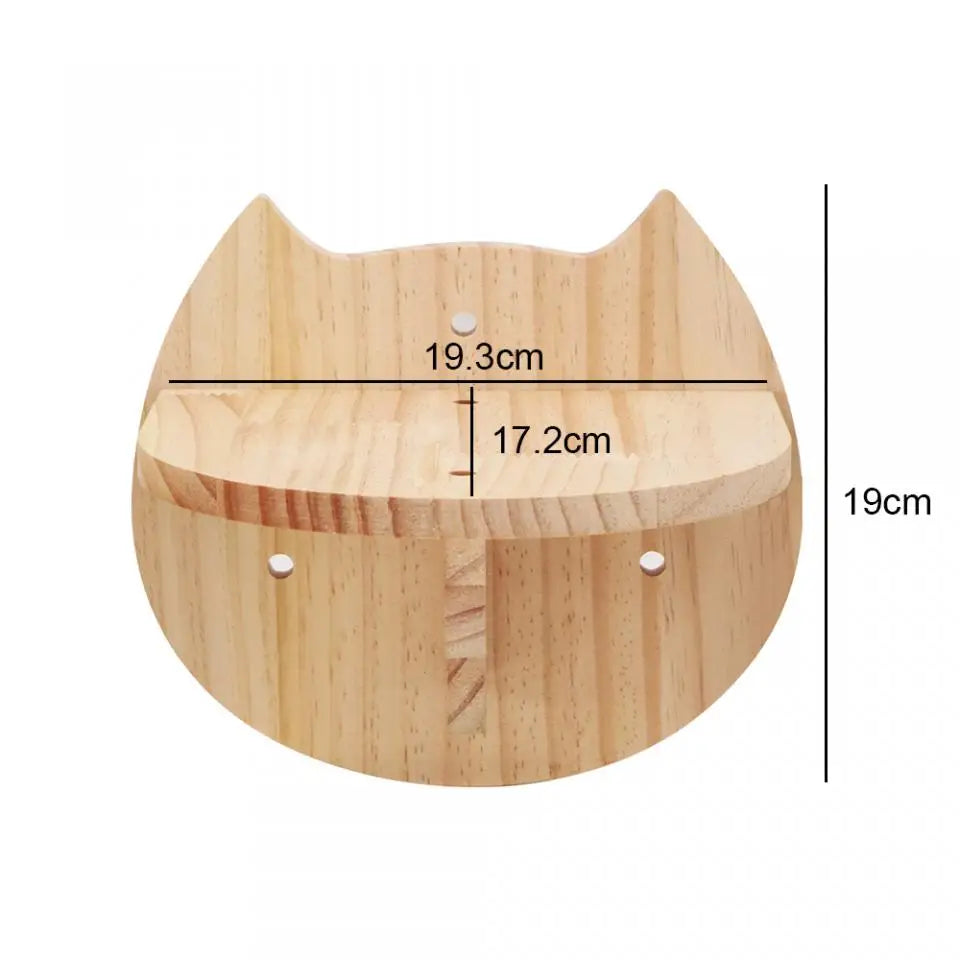 Cat Climbing Shelf Furniture NZ | Wall-Mounted Wooden Cat Shelves & Scratching Perches – PawNest
