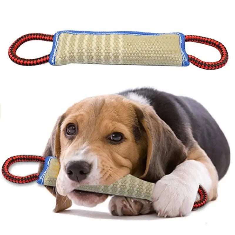 Dog Teether Jute Bite Toy NZ | Interactive Puppy Chewing & Training Pillow – PawNest