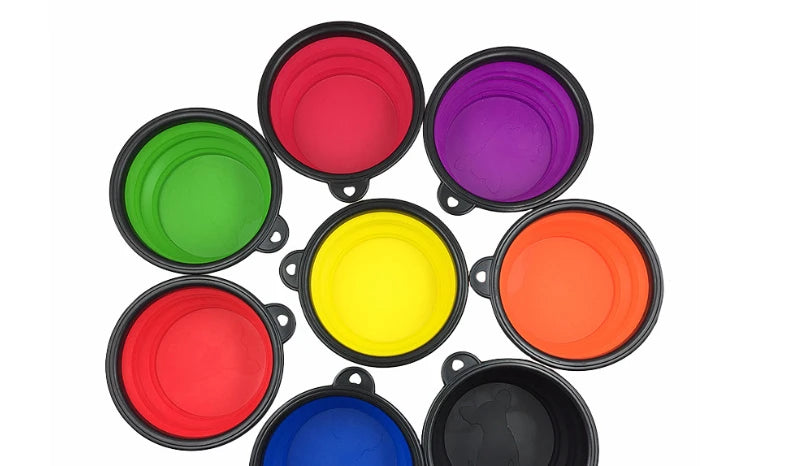 350ml Folding Silicone Dog Bowl – Portable Travel Feeder Dish