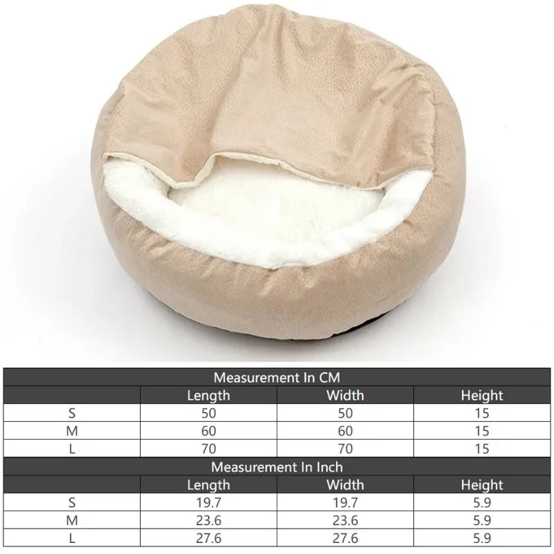 Orthopedic Dog Bed with Hooded Blanket – Waterproof & Warm