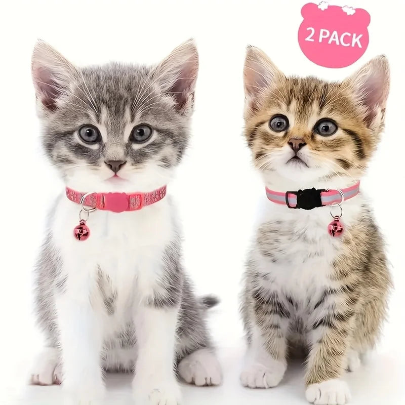 2pcs Reflective Pet Collars – Night Safety Dog & Cat Collars | PawNest NZ