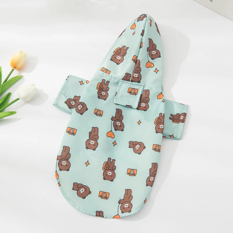 Waterproof Dog & Cat Raincoat NZ | Cute Cartoon Puppy & Kitten Rain Jacket for Small & Medium Pets – PawNest