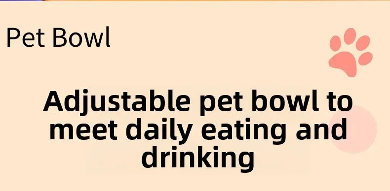 Adjustable Double Slow Feed Bowls NZ | Foldable Pet Feeder with 3 Heights for Different Sized Pets – PawNest