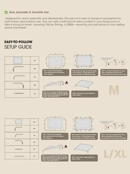 Elevated Dog Bed for Large Dogs – Cooling Raised Pet Cot