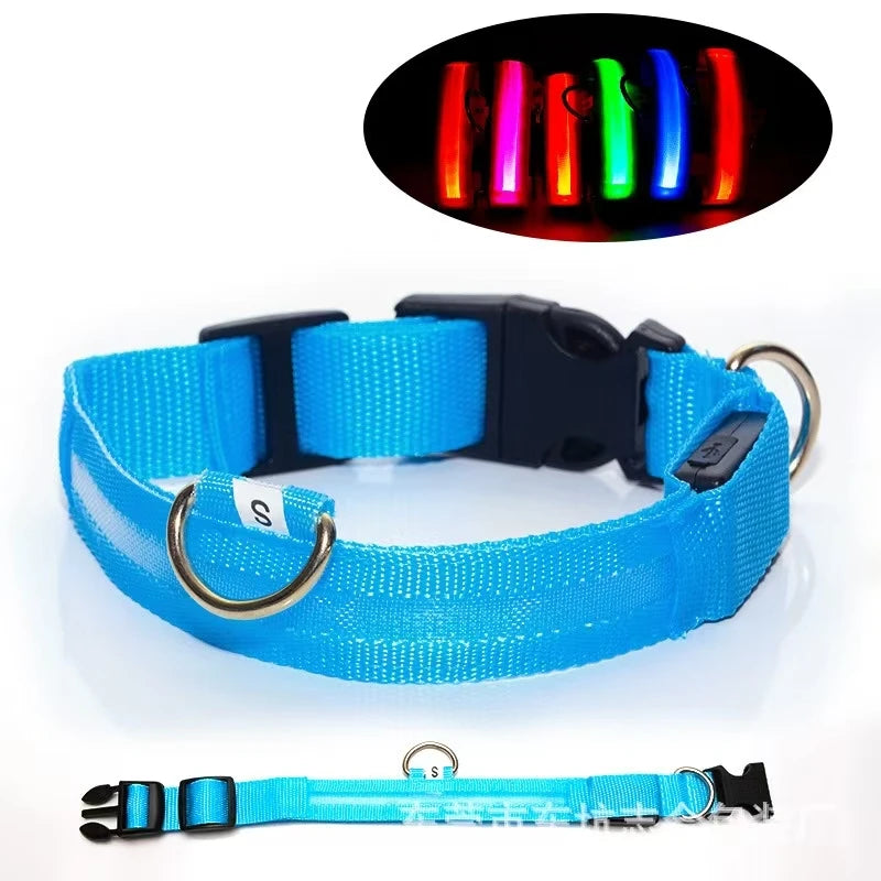 Reflective LED Dog Collar – Night Safety for Small & Medium Dogs