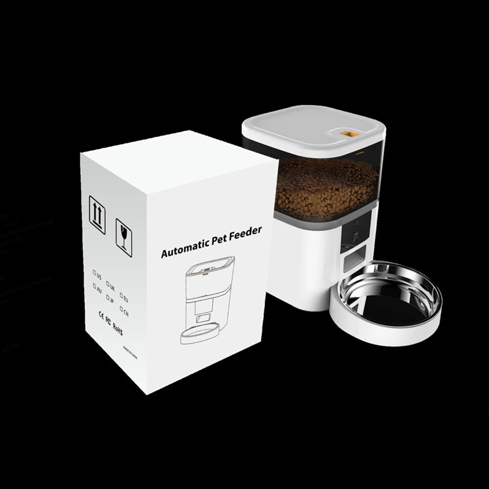 Smart Pet Feeder 4L with Camera NZ | App-Controlled Auto Dog & Cat Dispenser – PawNest