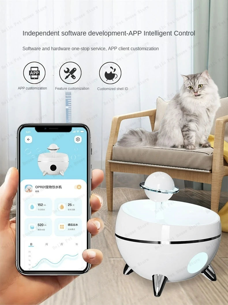 Smart Pet Water Feeder – App-Controlled for Cats & Dogs