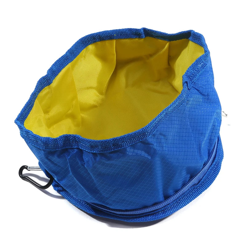Portable Collapsible Pet Water & Food Feeder Bowl – Outdoor Use