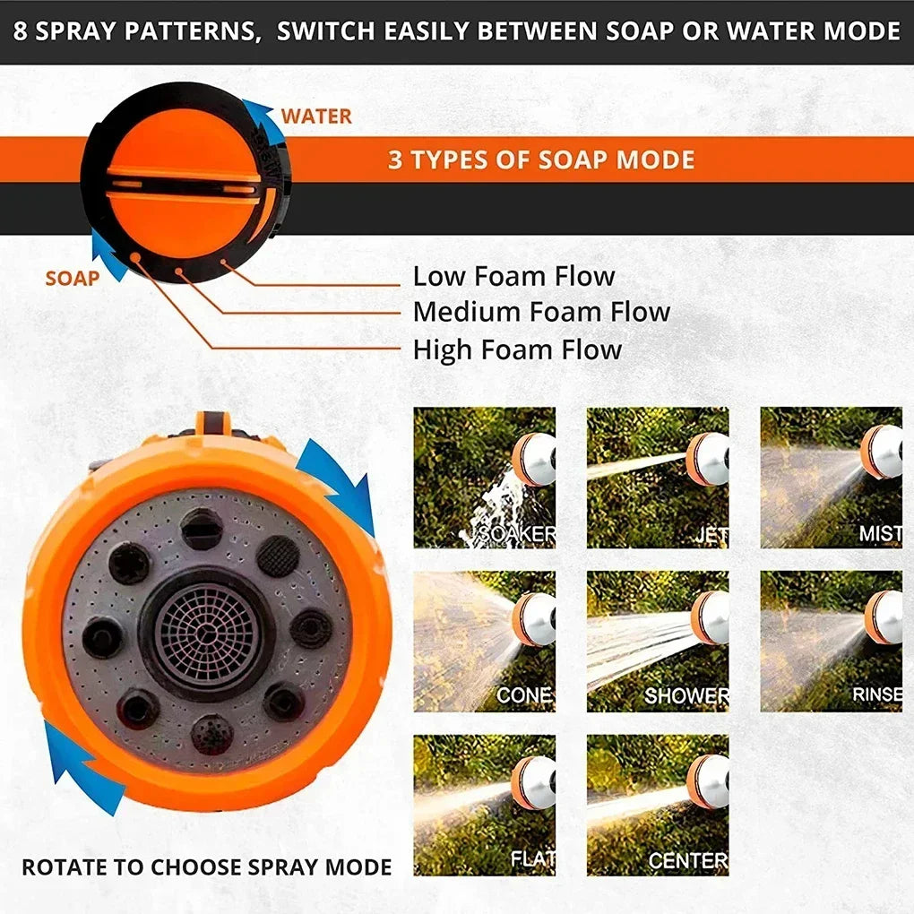 Adjustable Dog Shower Sprayer – High-Pressure Foam Nozzle Gun