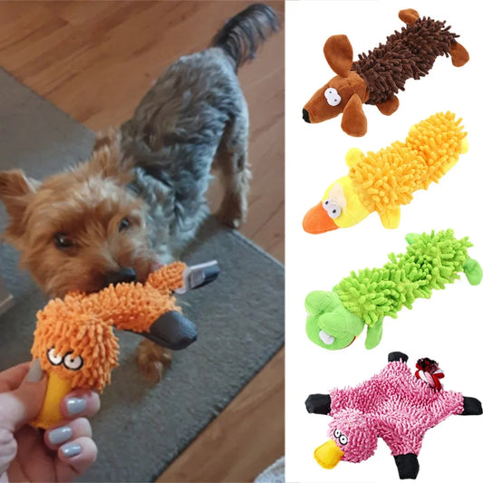 Animal-Shaped Plush Squeaky Dog Toys NZ | Chew & Play Toys for Small Dogs & Cats – PawNest