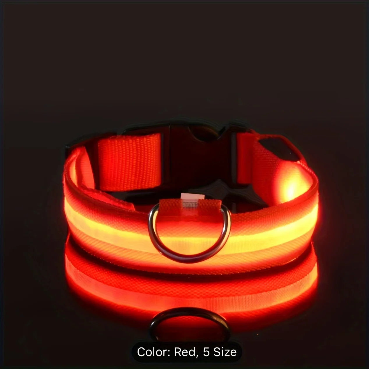 Reflective LED Dog Collar – Night Safety for Small & Medium Dogs