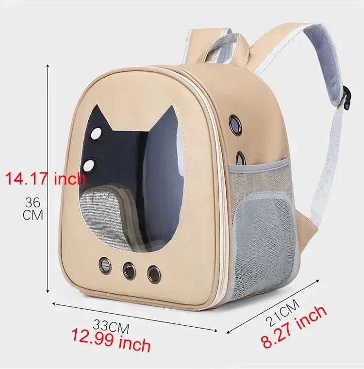 Transparent Pet Carrier Backpack NZ | PU Portable Travel Bag for Cats & Small Dogs – PawNest