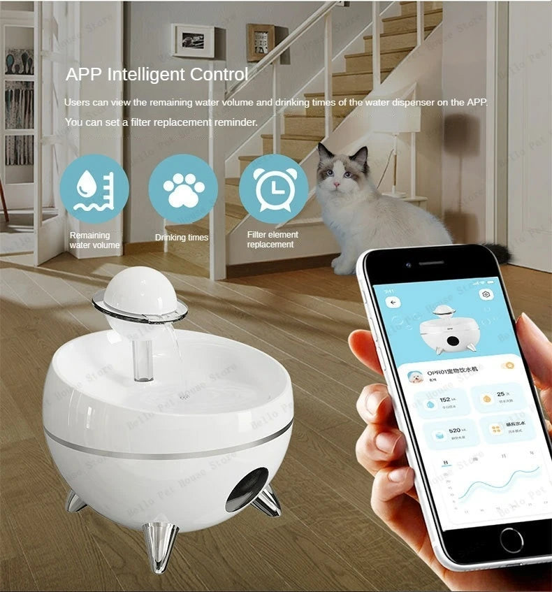 Smart Pet Water Feeder – App-Controlled for Cats & Dogs