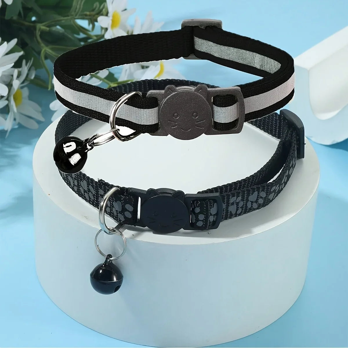 2pcs Reflective Pet Collars – Night Safety Dog & Cat Collars | PawNest NZ