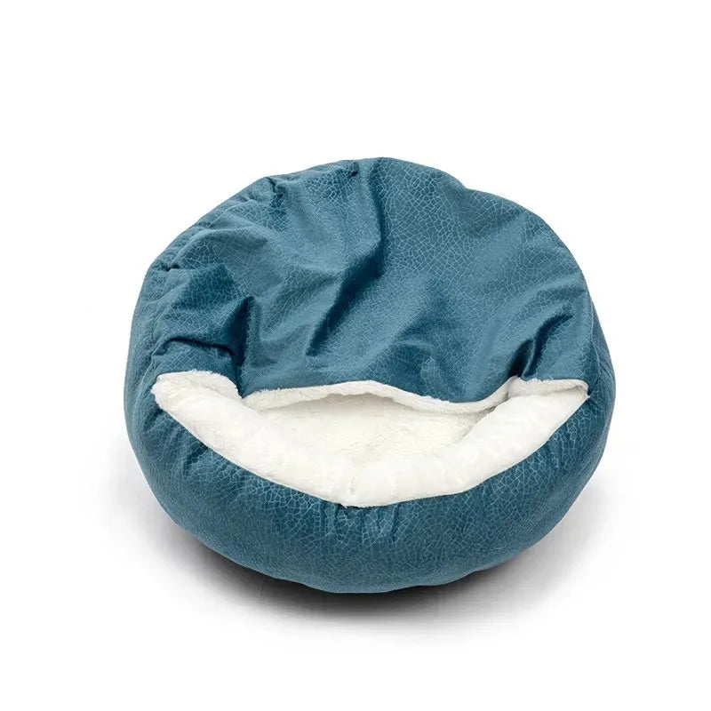Orthopedic Dog Bed with Hooded Blanket – Waterproof & Warm