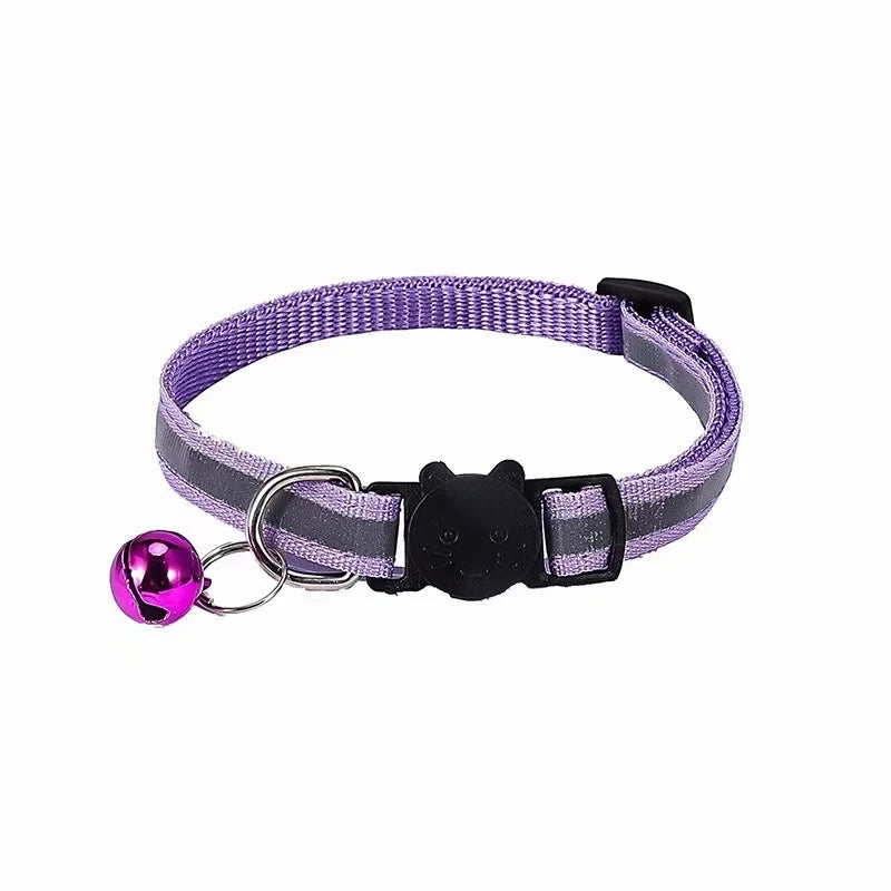 Reflective Cat Collar with Bell – Adjustable Pet Collar NZ | PawNest