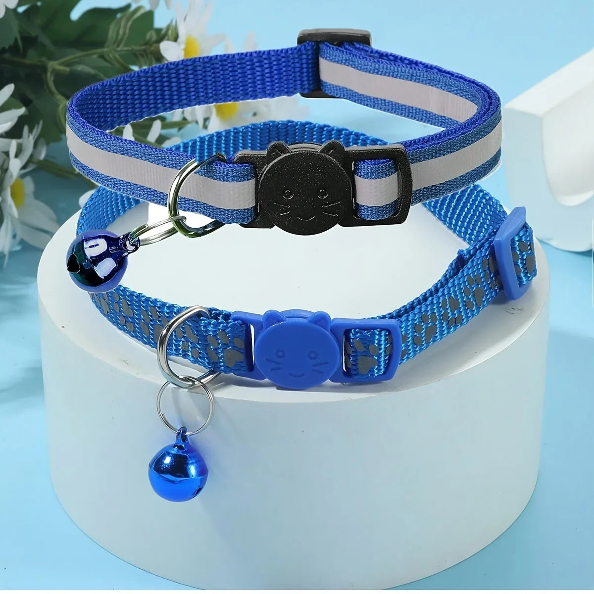 2pcs Reflective Pet Collars – Night Safety Dog & Cat Collars | PawNest NZ