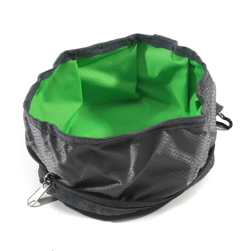 Portable Collapsible Pet Water & Food Feeder Bowl – Outdoor Use