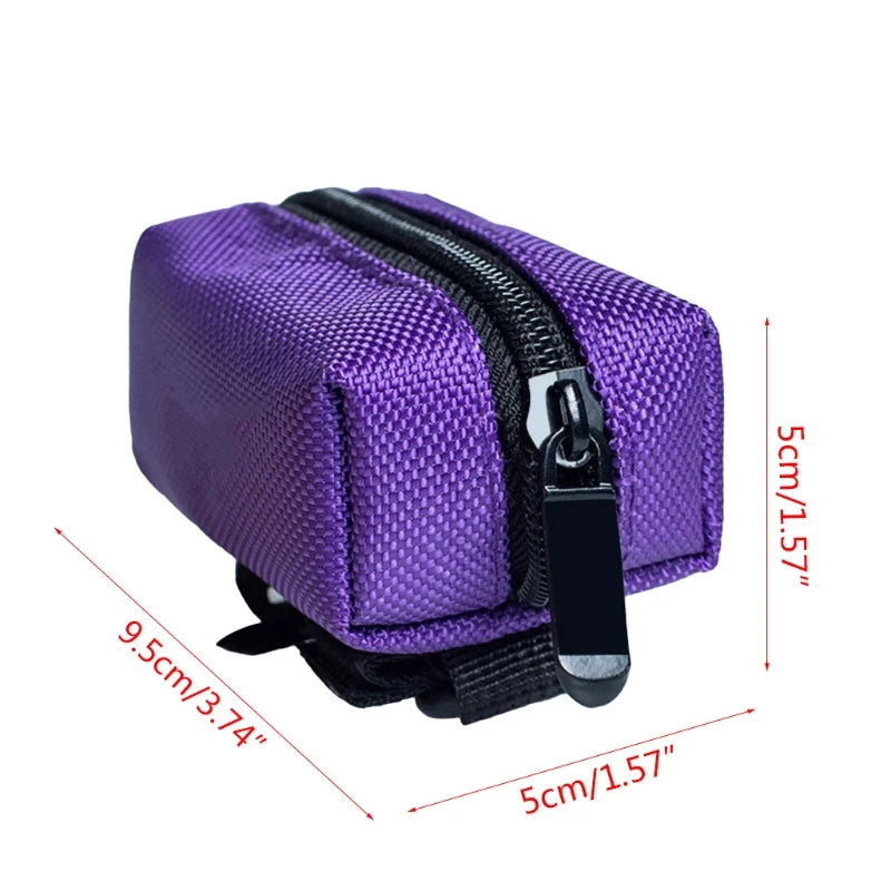 Adjustable Pet Dog Poop Bag Holder with Leash Attachment – Mini Travel Waste Bag Dispenser & Cleaning Tool