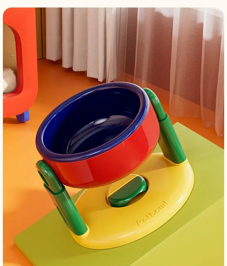 Adjustable Double Slow Feed Bowls NZ | Foldable Pet Feeder with 3 Heights for Different Sized Pets – PawNest