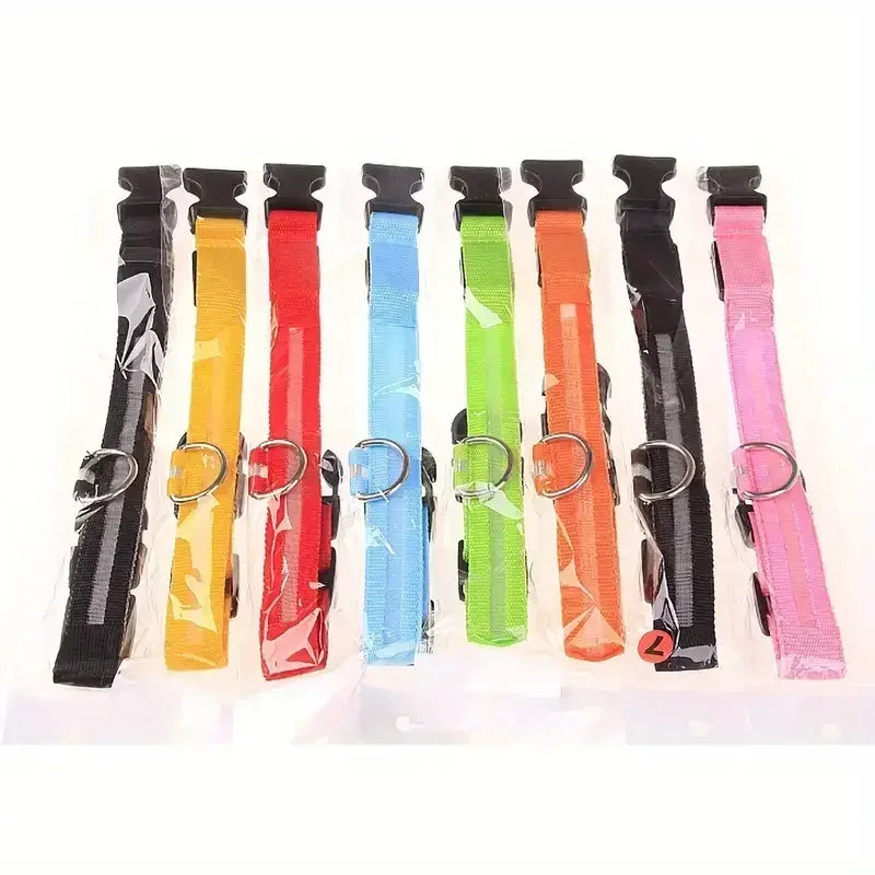 Light Up LED Dog Collar – Safety Flashing Glow Battery Collar
