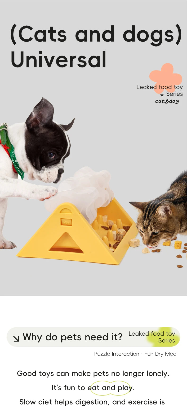 Slow Feeder Dog Puzzle Feeder NZ | Interactive Treat Dispenser & Rotating Food Toy for Dogs & Cats – PawNest