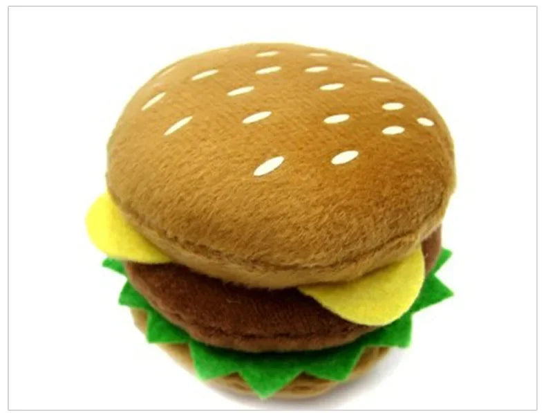 Food-Shaped Plush Squeaky Dog Toys NZ | Ice Cream, Fries & Burger Chew Toys – PawNest