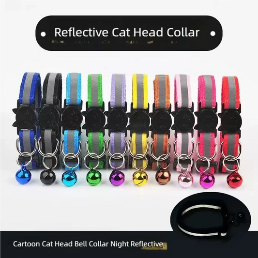 Reflective Cat Collar with Bell – Adjustable Pet Collar NZ | PawNest