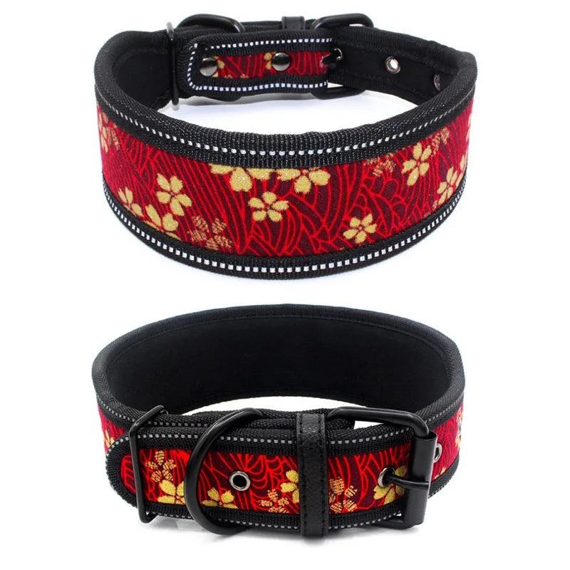 Fashion Reflective Big Dog Collar – Adjustable for All Sizes