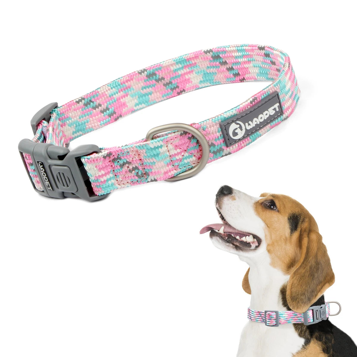 Reflective Adjustable Dog Collar – Anti-Lost Military Design